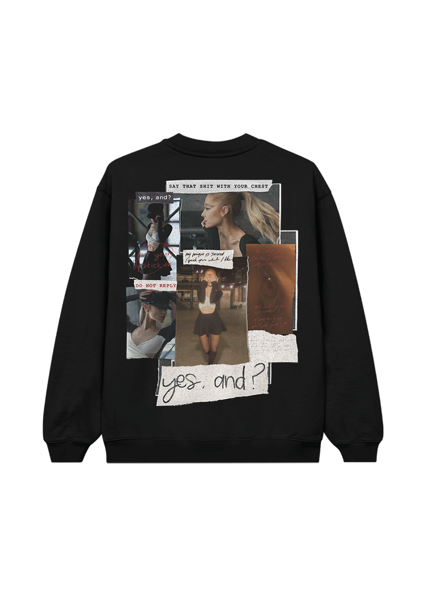 Sweatshirt Ariana Grande En Sudadera Yes, And? Collage Hoodie