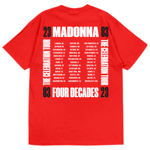 Madonna The Celebration Tour Playera Roja