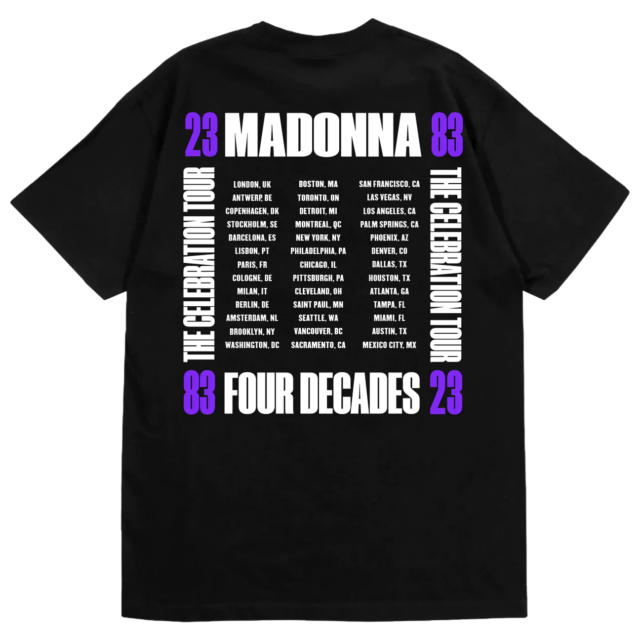 Madonna The Celebration Tour Playera Negra