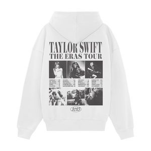 Taylor Swift The Eras Tour Collage Sudadera Blanca