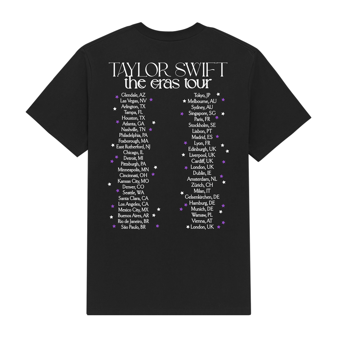 Taylor Swift The Eras Tour Live Photo Stars Playera