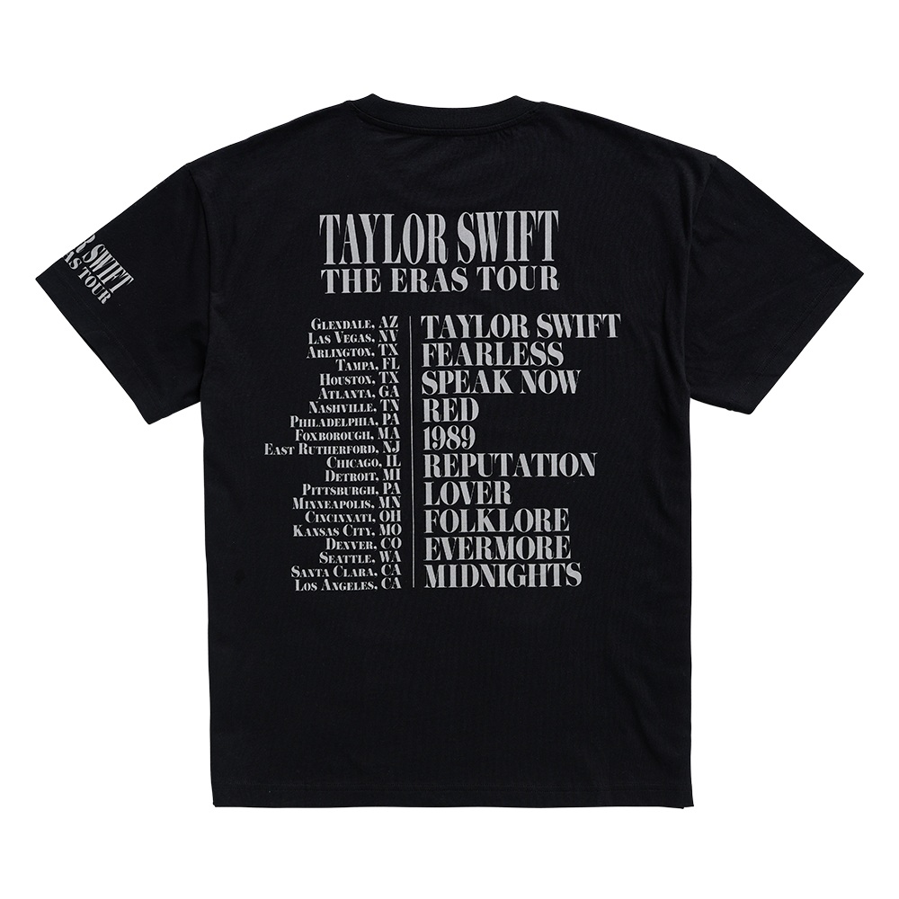 Taylor Swift The Eras Tour Playera Negra
