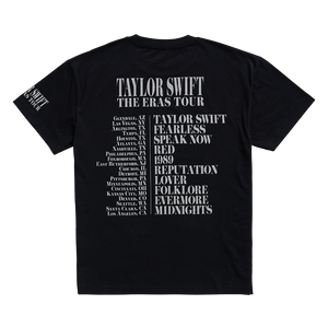 Taylor Swift The Eras Tour Playera Negra