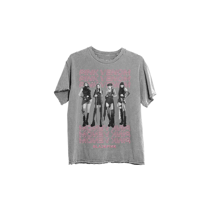 BLACKPINK PINK VENOM Playera Gris