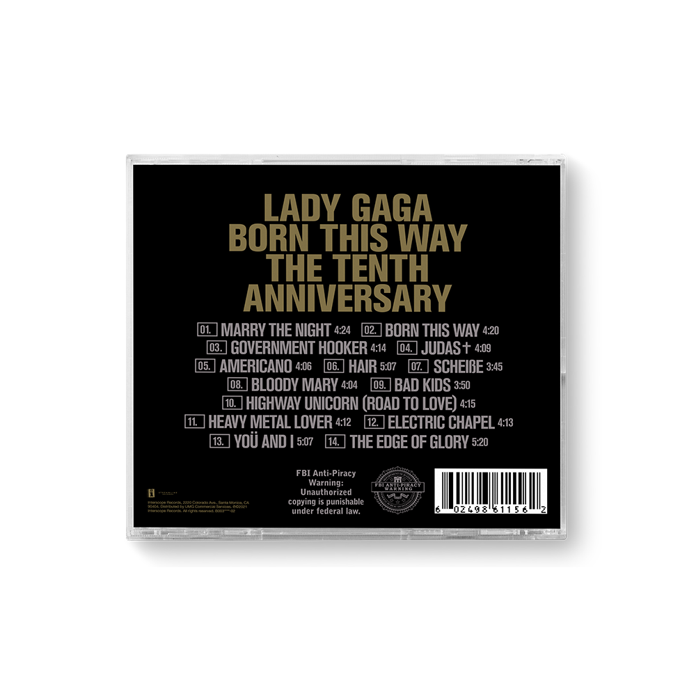 Lady Gaga Born This Way The Tenth Anniversary CD