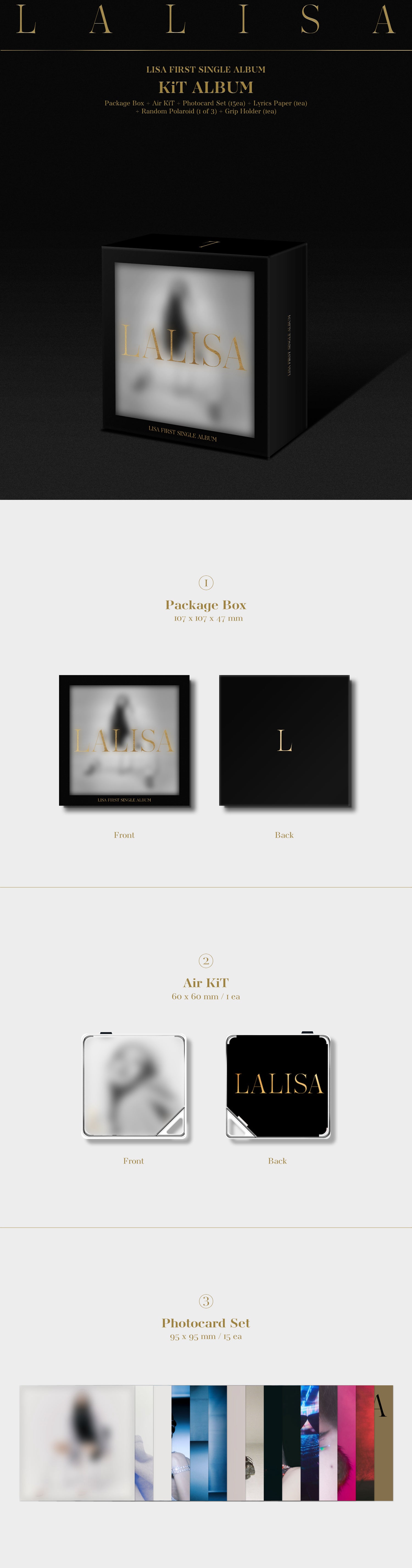 Lisa LALISA Single Album Kihno Kit