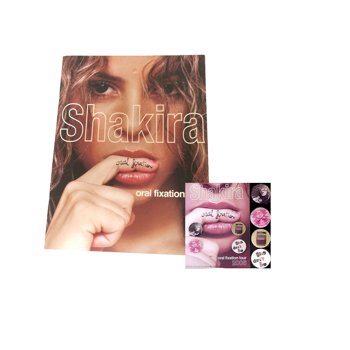 Shakira 2006 2007 Oral Fixation Tour Book + Pin Set