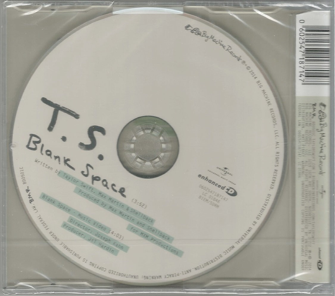 Taylor Swift Blank Space CD Single