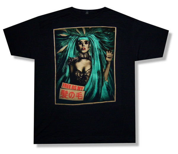 Lady Gaga Born This Way Ball Tour Playera Free As My Hair – A•Shop MX