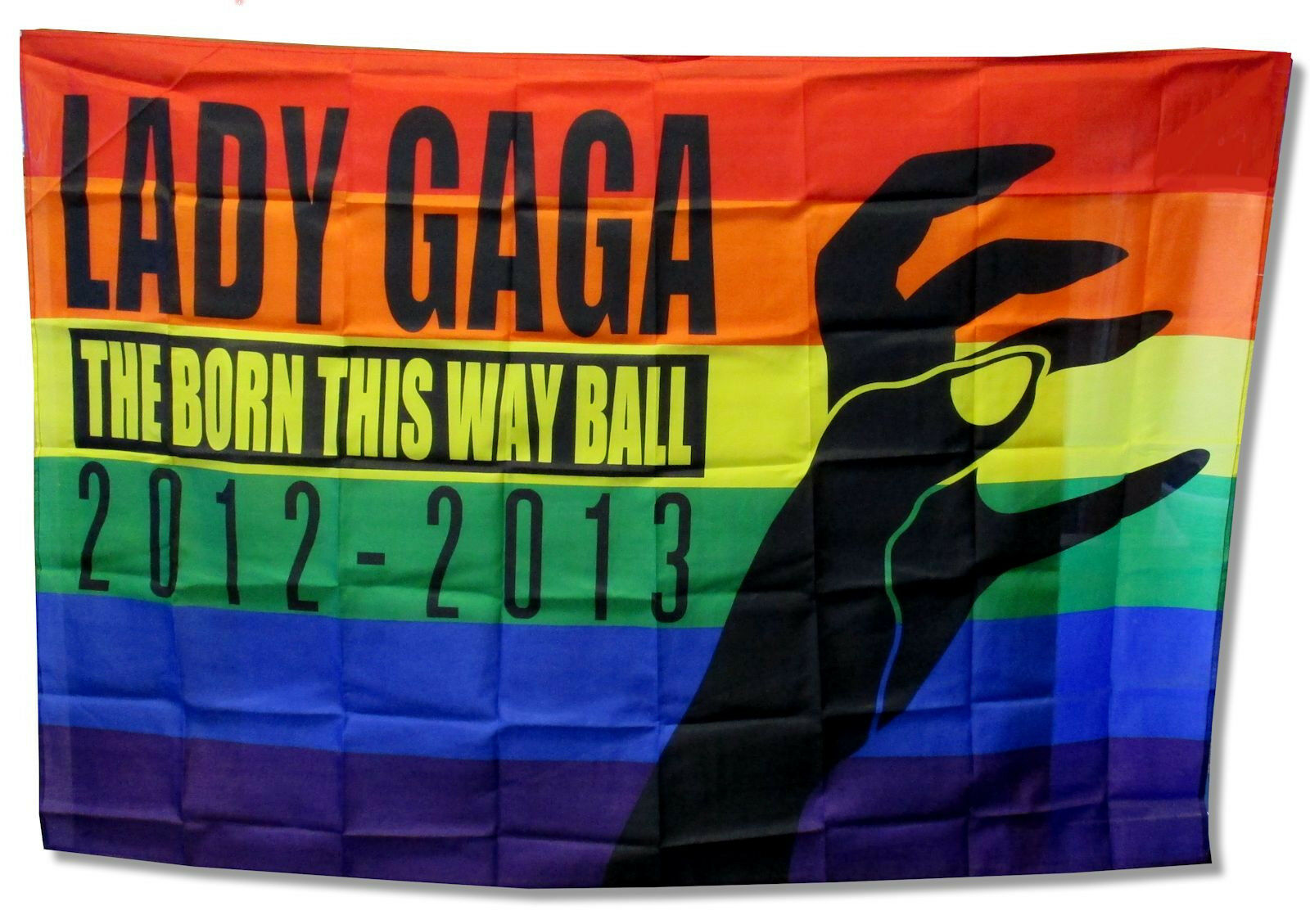 Lady Gaga Born This Way Ball Bandera Rainbow